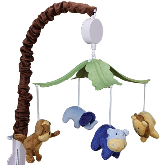 Trend Lab Jungle 123 Baby Crib Mobile with Music, Crib Mobile Arm Fits Standard Crib Rails