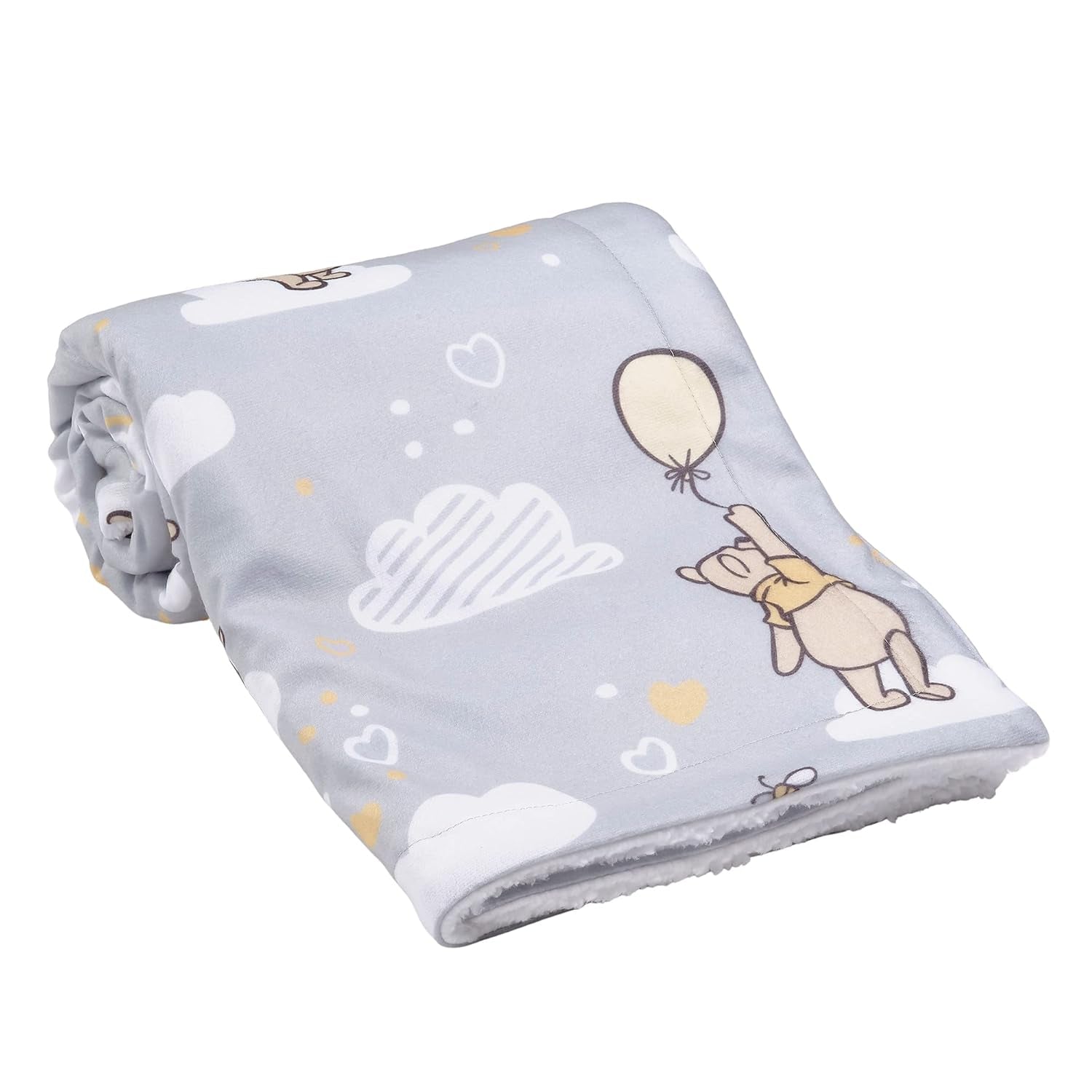 Lambs & Ivy Hunny Bear Pooh Baby Blanket - Gray, Animals, Disney, Bear