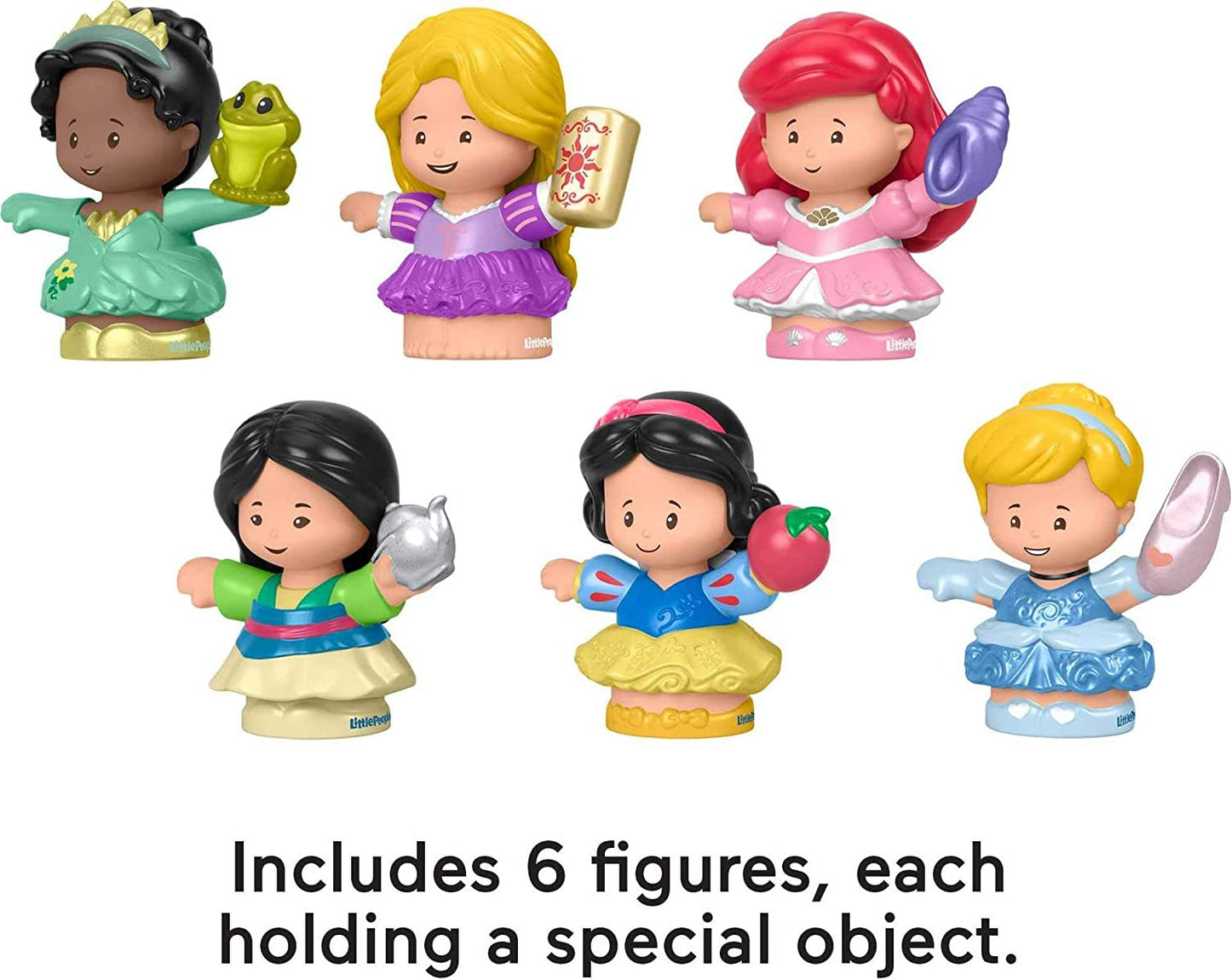 Fisher-Price Little People Toddler Toys Disney Princess Set with 6 Character Figures for Preschool Pretend Play Ages 18+ Months (Amazon Exclusive)