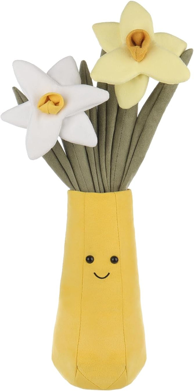 Apricot Lamb Potted Flower Plush Narcissus Vase Plant Stuffed Animals for Kids, Soft Cute Plushies Toys for Baby Girl and Boy, Fluffy Potted Flower Narcissus Vase Plant 14.2 Inches