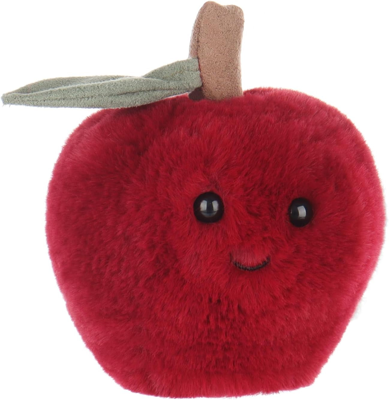 Apricot Lamb Toys Plush Red Christmas Peace Apple Stuffed Fruit Soft Cuddly Perfect for Kids 5.1 Inches