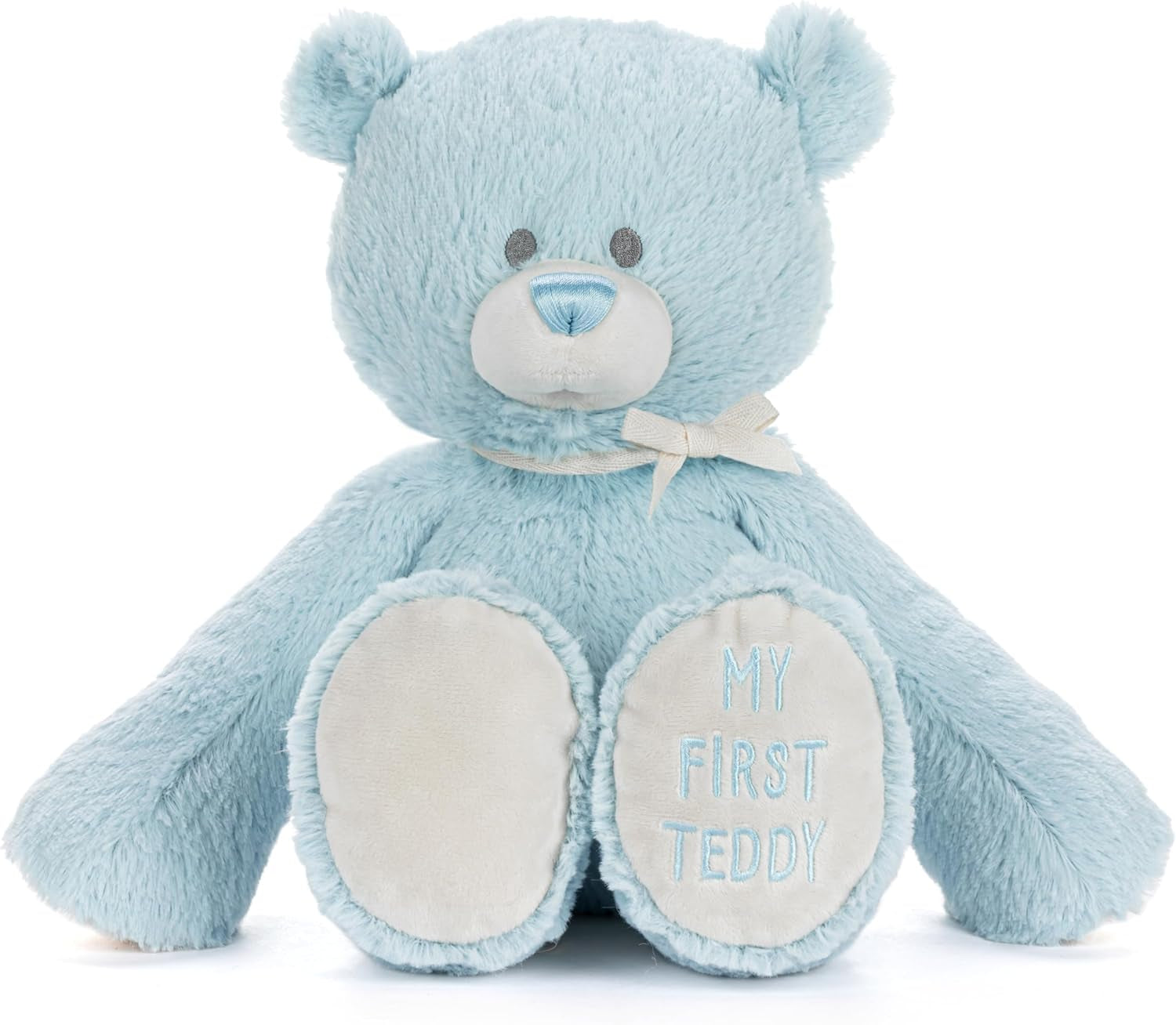 DEMDACO Welcome to the World, 12 X 11 Inch, Ultra Soft Polyester, Toy, Stuffed Plush Animal, Pink, My First Teddy Bear