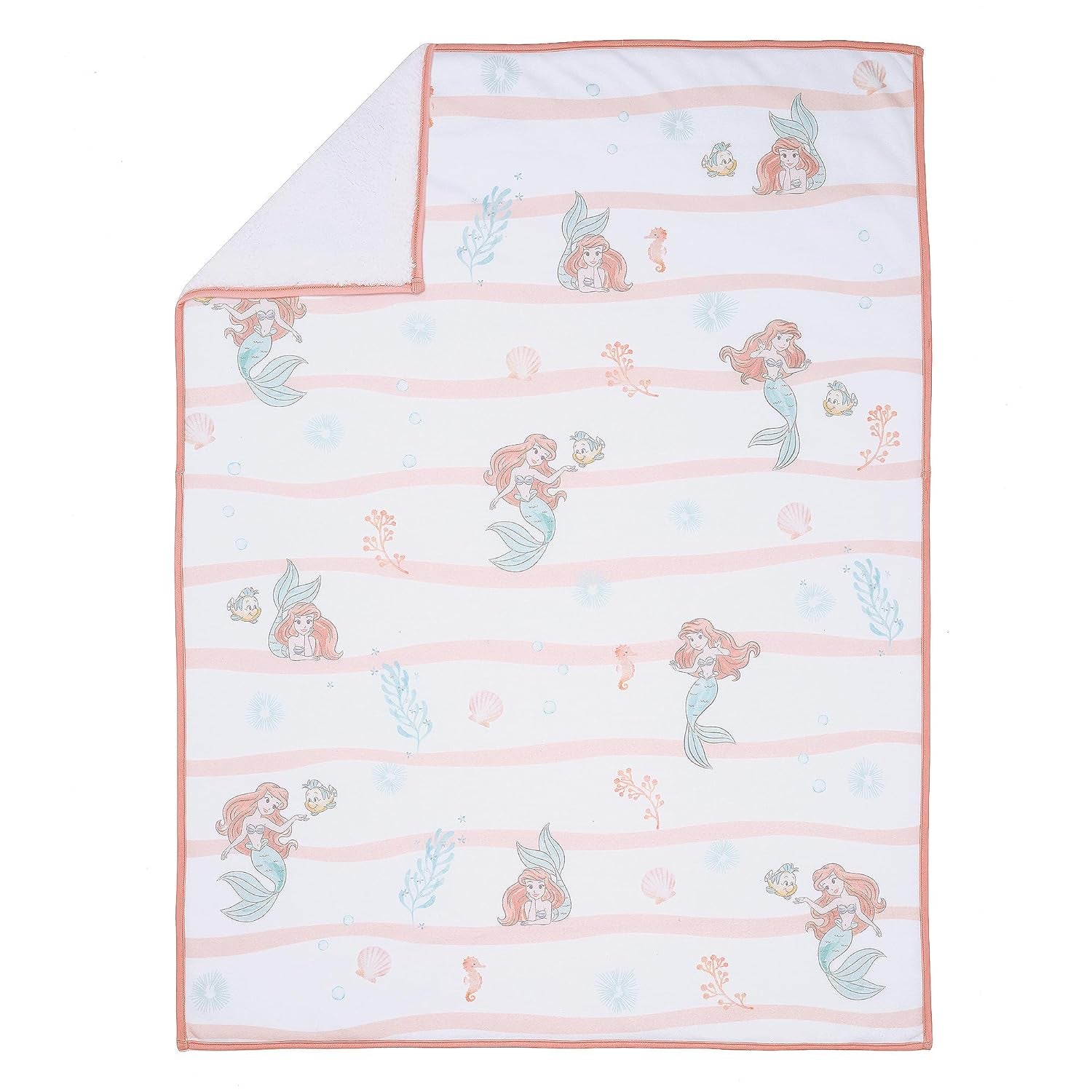 Bedtime Originals Disney Baby the Little Mermaid White Baby Blanket - Ariel