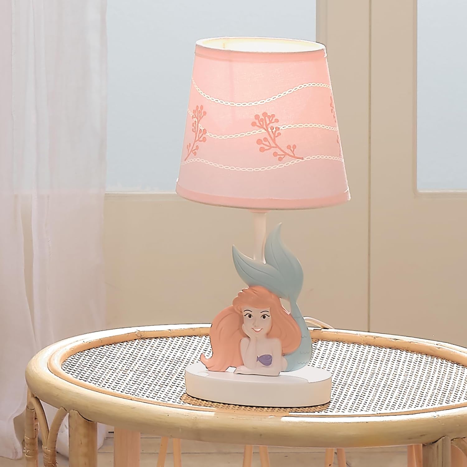 Bedtime Originals Disney Baby the Little Mermaid Ariel Lamp with Shade & Bulb