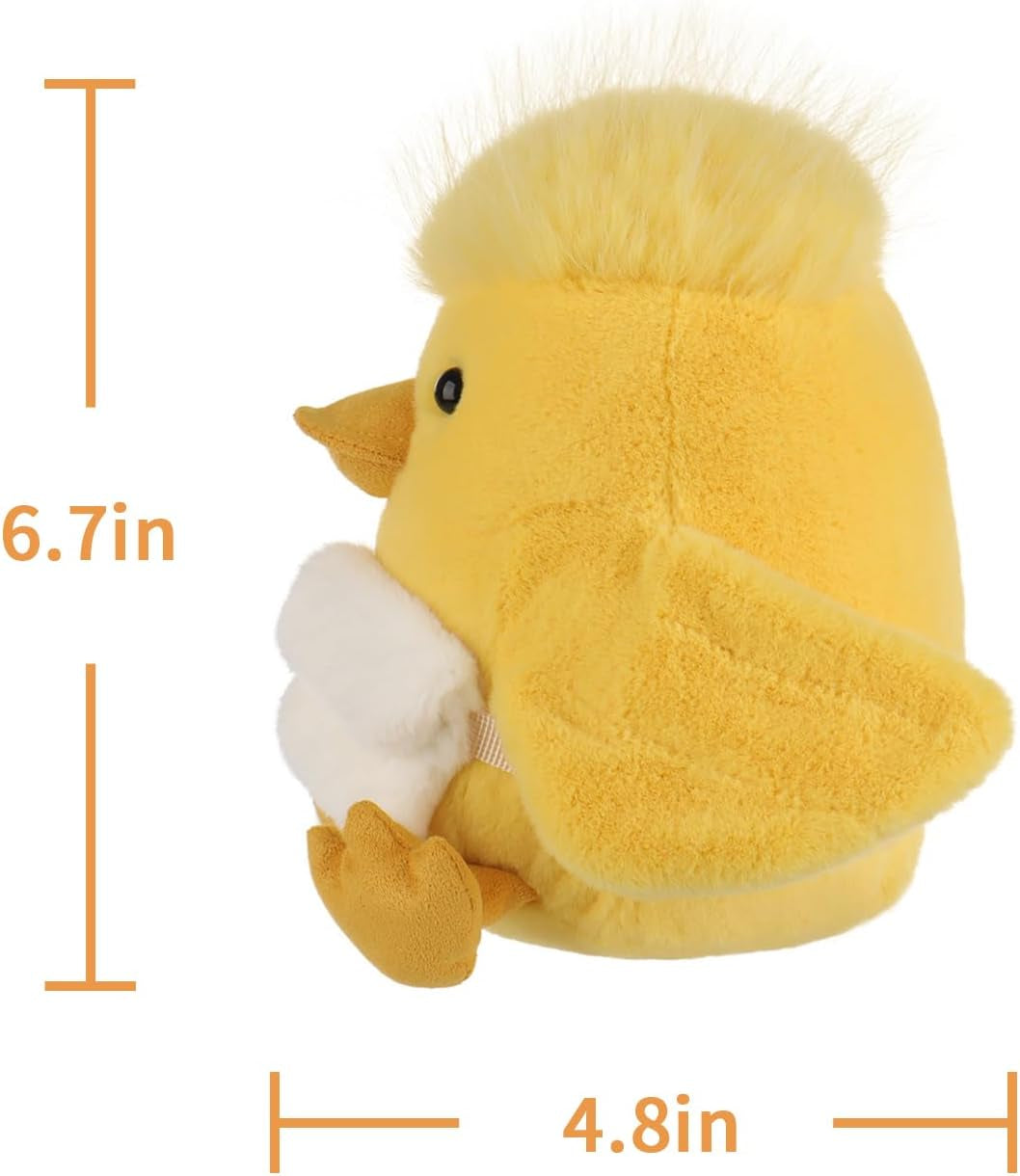 Apricot Lamb Lively Yellow Duck Plush Stuffed Animals for Kids, Soft Cute Plush Toys for Baby Girl and Boy, Fluffy Lively Yellow Duck Yellow 6.7 Inches