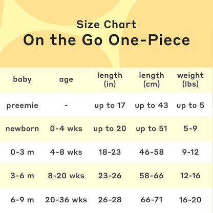 MONICA + ANDY on the Go One-Piece for Baby Girls & Boys (0-9+ Months) – Soft Long Sleeve Romper, Made with Organic Cotton