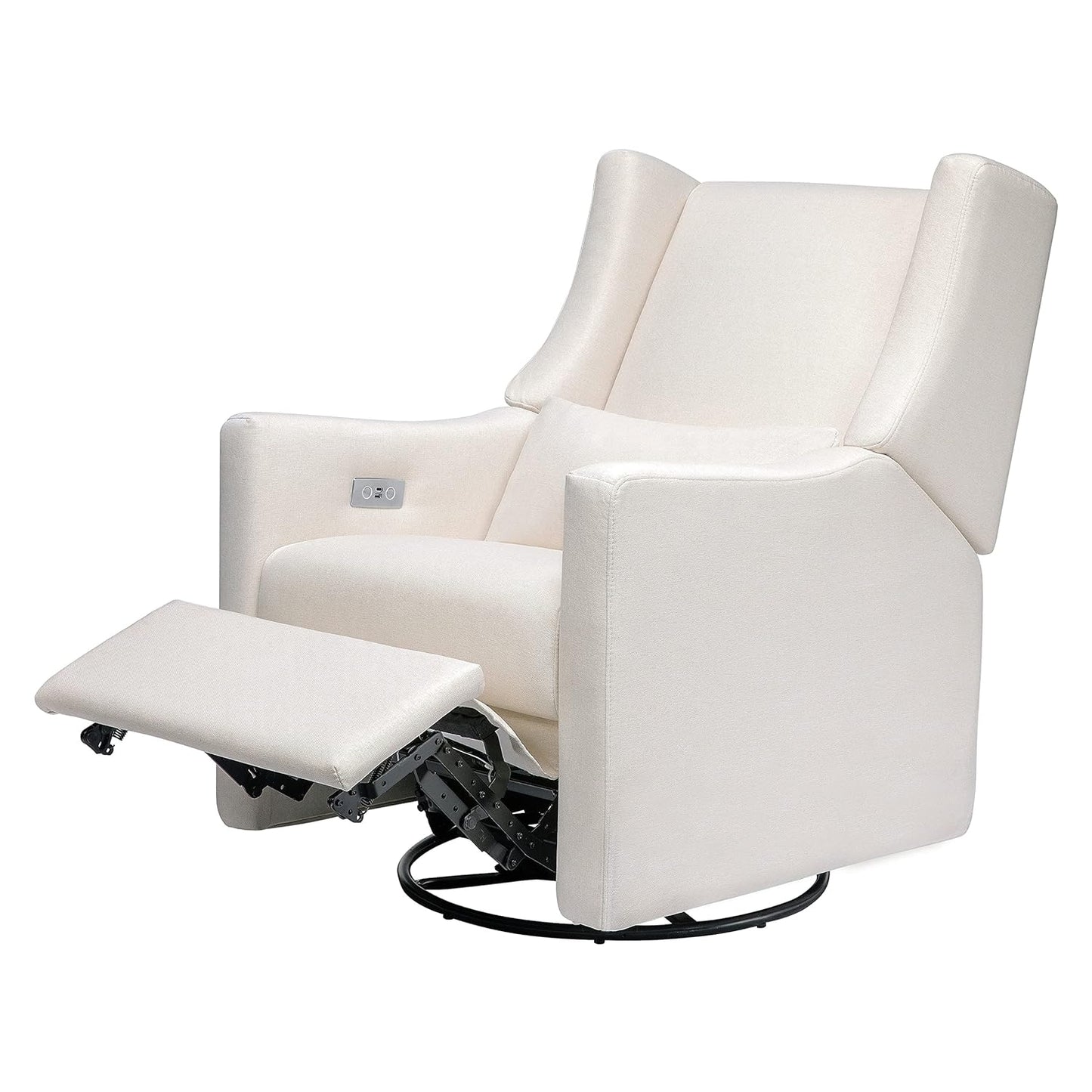 Kiwi Glider Recliner W/Electronic Control and USB | in Almond Teddy Loop W/Light Wood Base, Greenguard Gold Certified