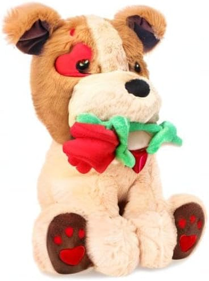 Chalyna 10 Inches Dog Plush Toy with Rose Valentine'S Day Stuffed Animal with Heart Rose for Girlfriend, for Valentines Party Favor Mother'S Day Birthday Festival Occasion