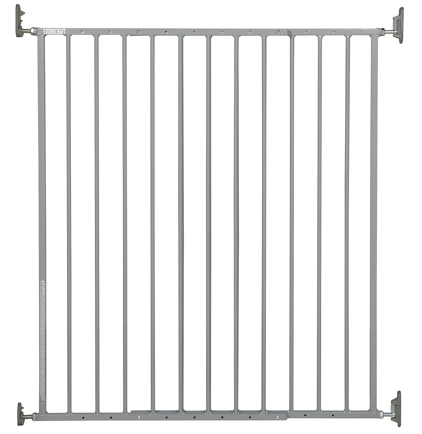 Storkcraft Easy Walk-Thru Tall Metal Safety Gate (White, Black, Gray) – 33.75 Inches Tall, Easy to Install, Pet-Friendly, Durable Metal Hardware, Ideal for Taller Children and Larger Pets