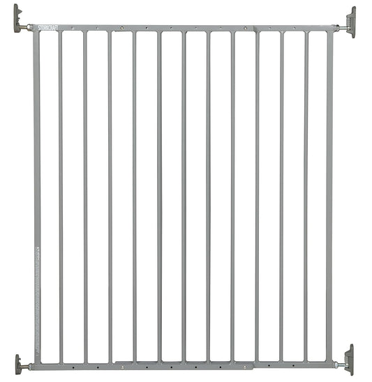 Storkcraft Easy Walk-Thru Tall Metal Safety Gate (White, Black, Gray) – 33.75 Inches Tall, Easy to Install, Pet-Friendly, Durable Metal Hardware, Ideal for Taller Children and Larger Pets