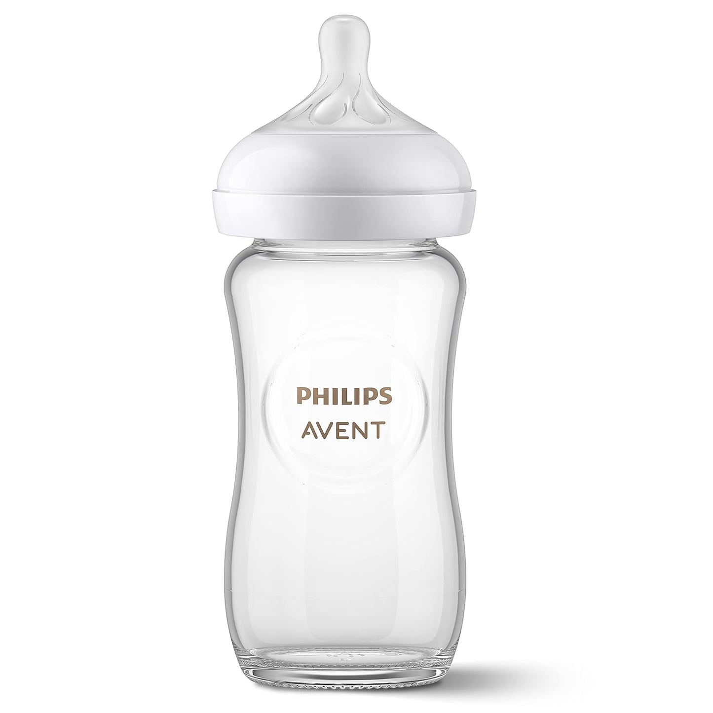 Philips AVENT Glass Natural Bottle with Natural Response Nipple, Baby Gift Set, SCD858/01