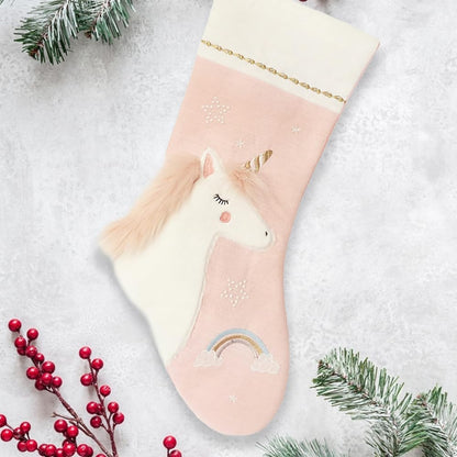 MON AMI Pink Unicorn Christmas Stocking – 21” |Perfect for Monogramming, Christmas Décor, Christmas Socks & Decorations, for Family & Kids