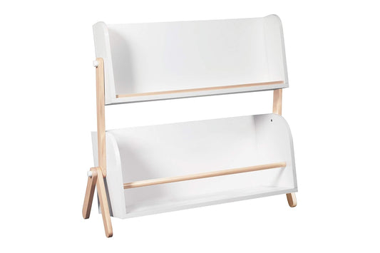 Babyletto Tally Storage Bookshelf in White and Washed Natural