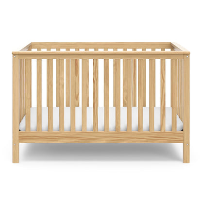 Storkcraft Hillcrest 4-In-1 Convertible Crib (Natural) - Converts to Daybed, Toddler Bed, and Full-Size Bed, Fits Standard Full-Size Crib Mattress, Adjustable Mattress Support Base