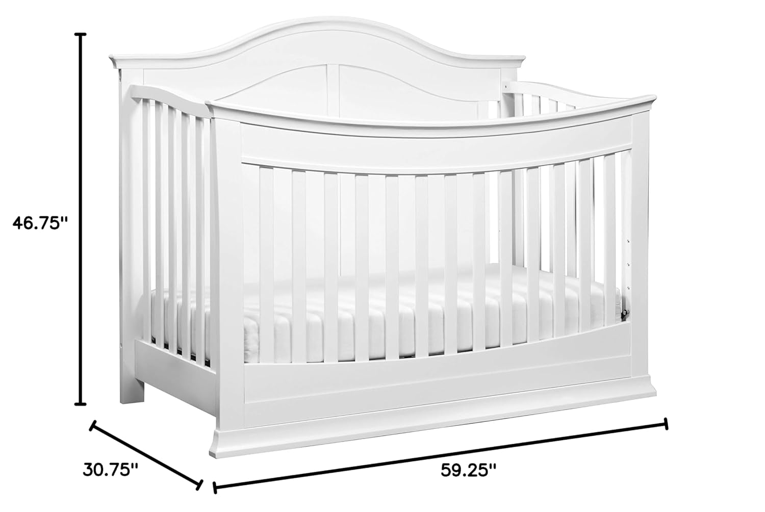 Davinci Meadow 4-In-1 Convertible Crib in White, Greenguard Gold Certified