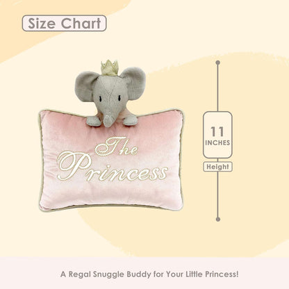 Mon Ami Princess Elephant Decorative Pillow – 11X10”, Pink Throw Pillow, Plush & Decorative Accessory Cushion for Child’S Nursery, Bed or Couch