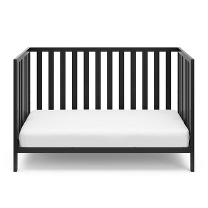 Storkcraft Pacific 5-In-1 Convertible Crib - (Black) – Converts from Baby Crib to Toddler Bed, Daybed and Full-Size Bed, Fits Standard Full-Size Crib Mattress, Adjustable Mattress Support Base