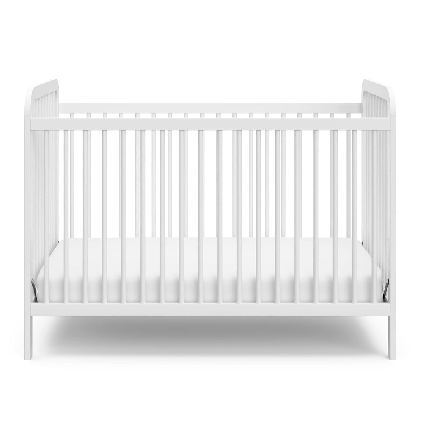 Storkcraft Pasadena 3-In-1 Convertible Crib (White) – GREENGUARD Gold Certified, Converts to Daybed and Toddler Bed, Fits Standard Full-Size Crib Mattress, Adjustable Mattress Height