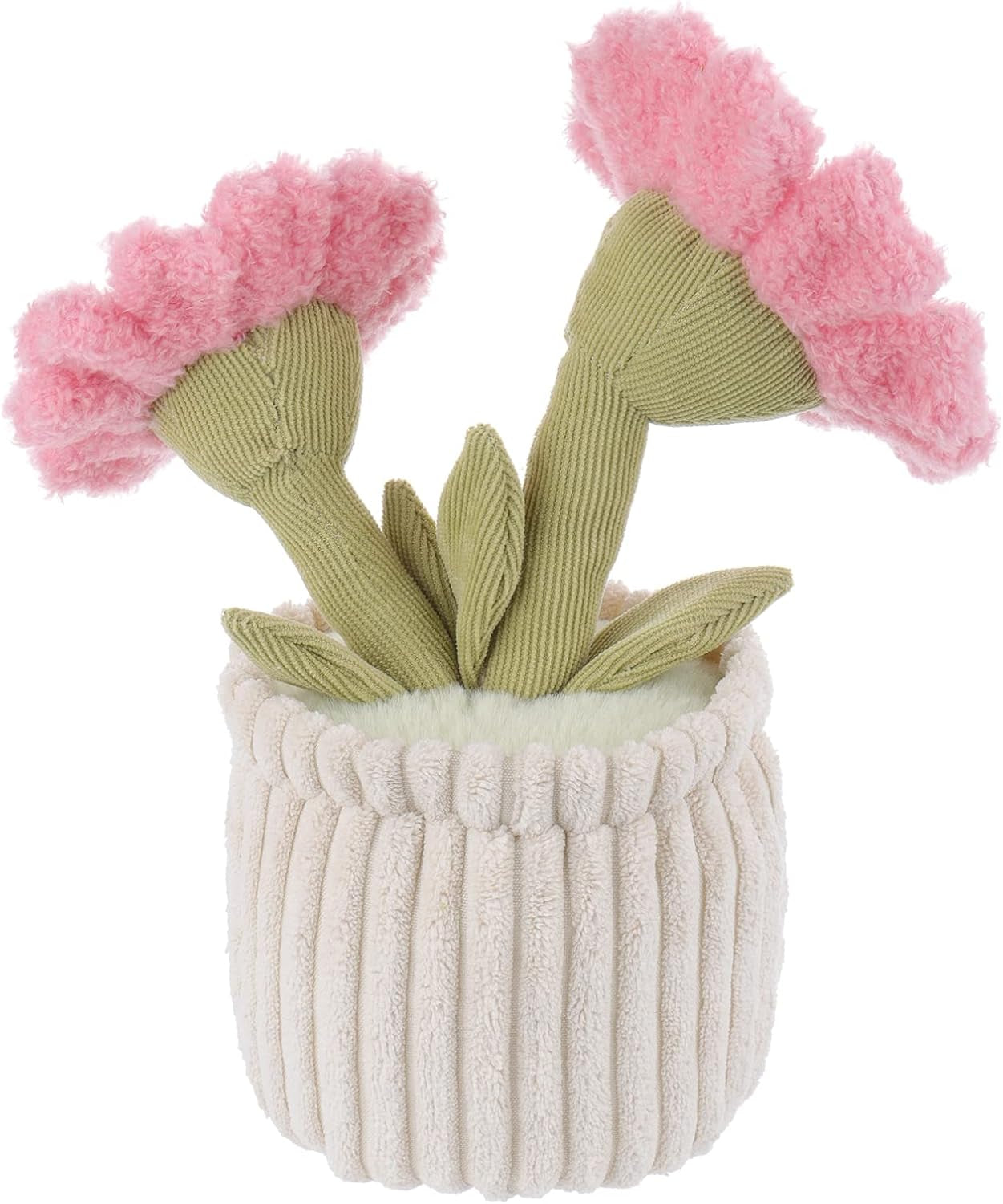 Apricot Lamb Soft Sunflower Plant Plush Toy, Stuffed Pink Flower Pot, Kawaii Plushie for Kids, 9"