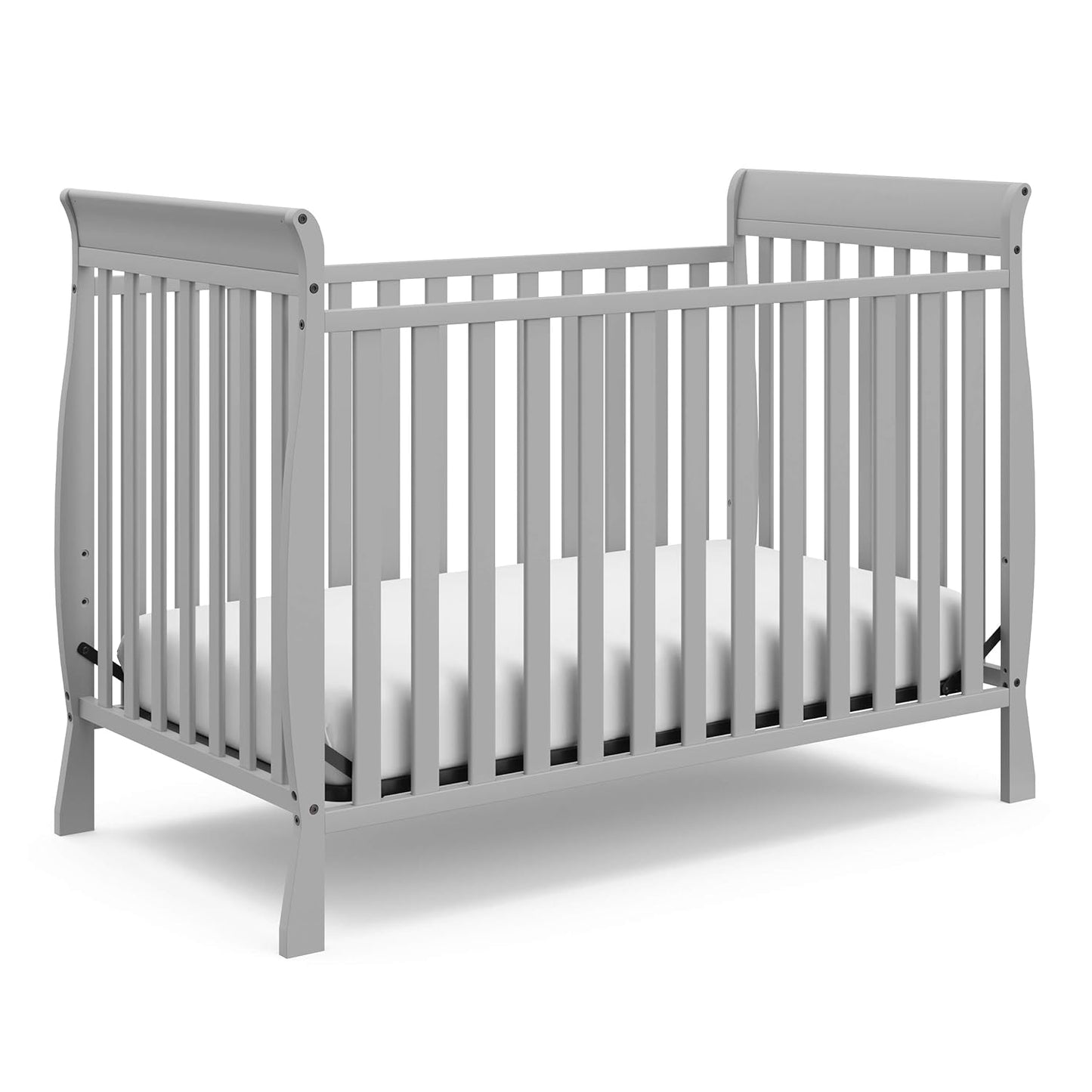 Storkcraft Maxwell Convertible Crib (White) – GREENGUARD Gold Certified, Converts to Toddler Bed and Daybed, Fits Standard Full-Size Crib Mattress, Classic Crib with Traditional Sleigh Design