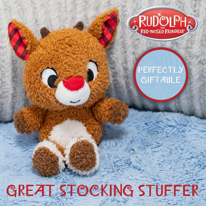 KIDS PREFERRED Rudolph the Red Nose Reindeer Cuteeze Stuffed Animal Plush Toy for Baby and Toddler Boys and Girls - 6 Inches