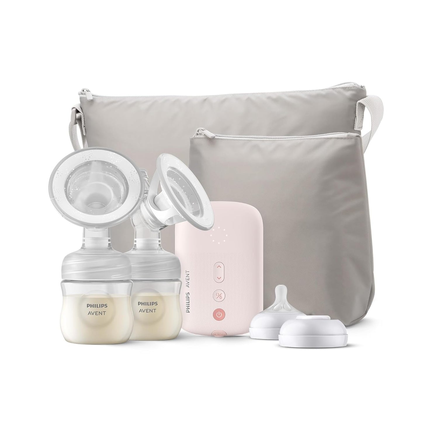 Philips Avent Double Electric Breast Pump - Electric Breast Pump, Hospital Strength, with Travel Bag and Pouch, SCF393/82