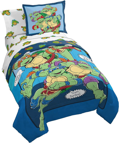 Jay Franco Trend Collector Dinosaur Roar 4 Piece Toddler Bed Set - Includes Comforter & Sheet Set - Super Soft Fade Resistant Microfiber Bedding