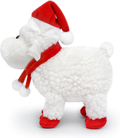 Tiny Heart Cute Lamb Plush Toy 18Cm/7”, Stand Cuddly Stuffed Animal Christmas Sheep Plush Toy, Super Soft Sheep Plush Home Decoration Animal Toys, Gift for Friends and Kids Red