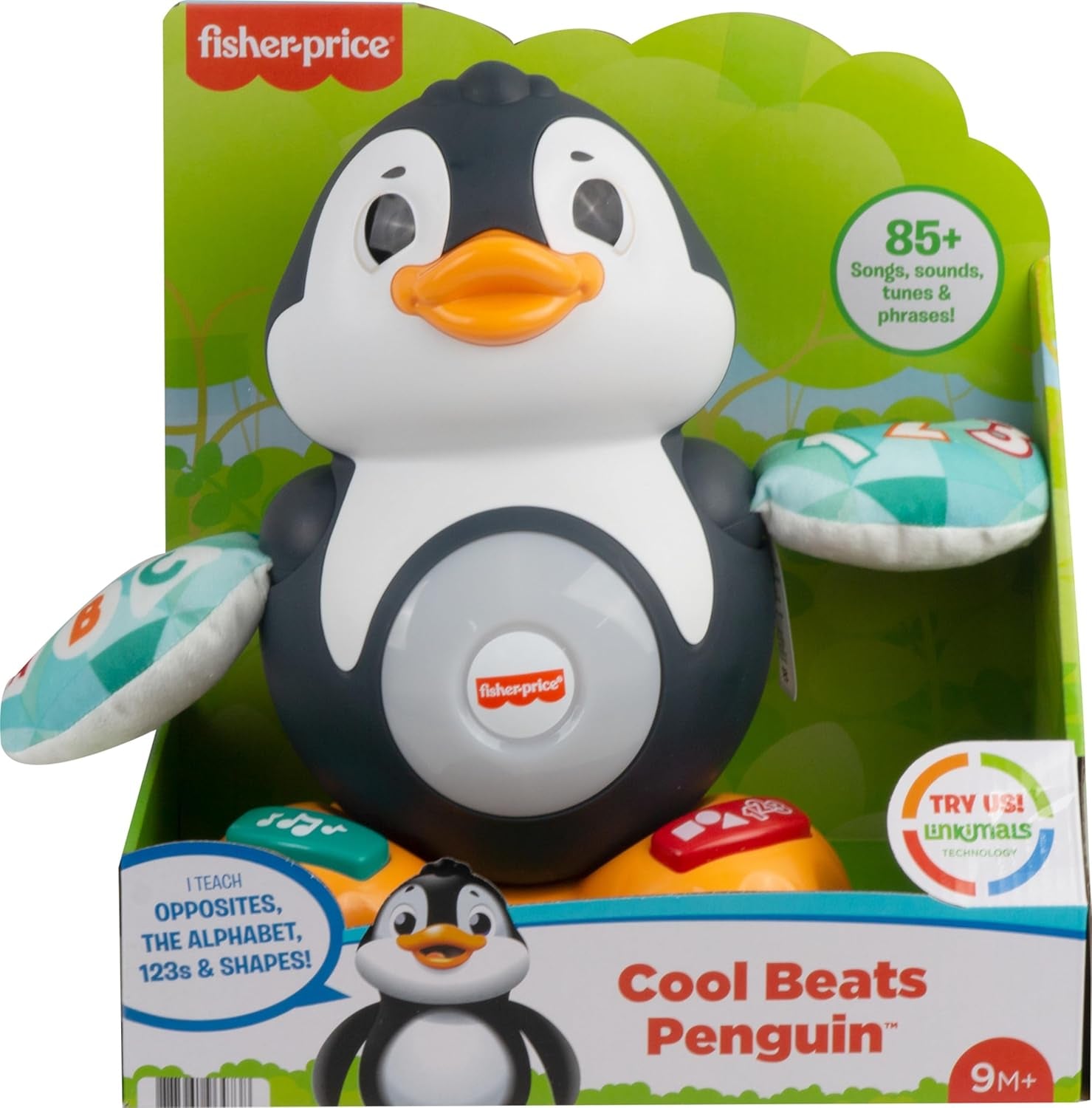 Fisher-Price Baby Learning Toy Linkimals Cool Beats Penguin for Ages 9+ Months, Compatible Only with Linkimals Items