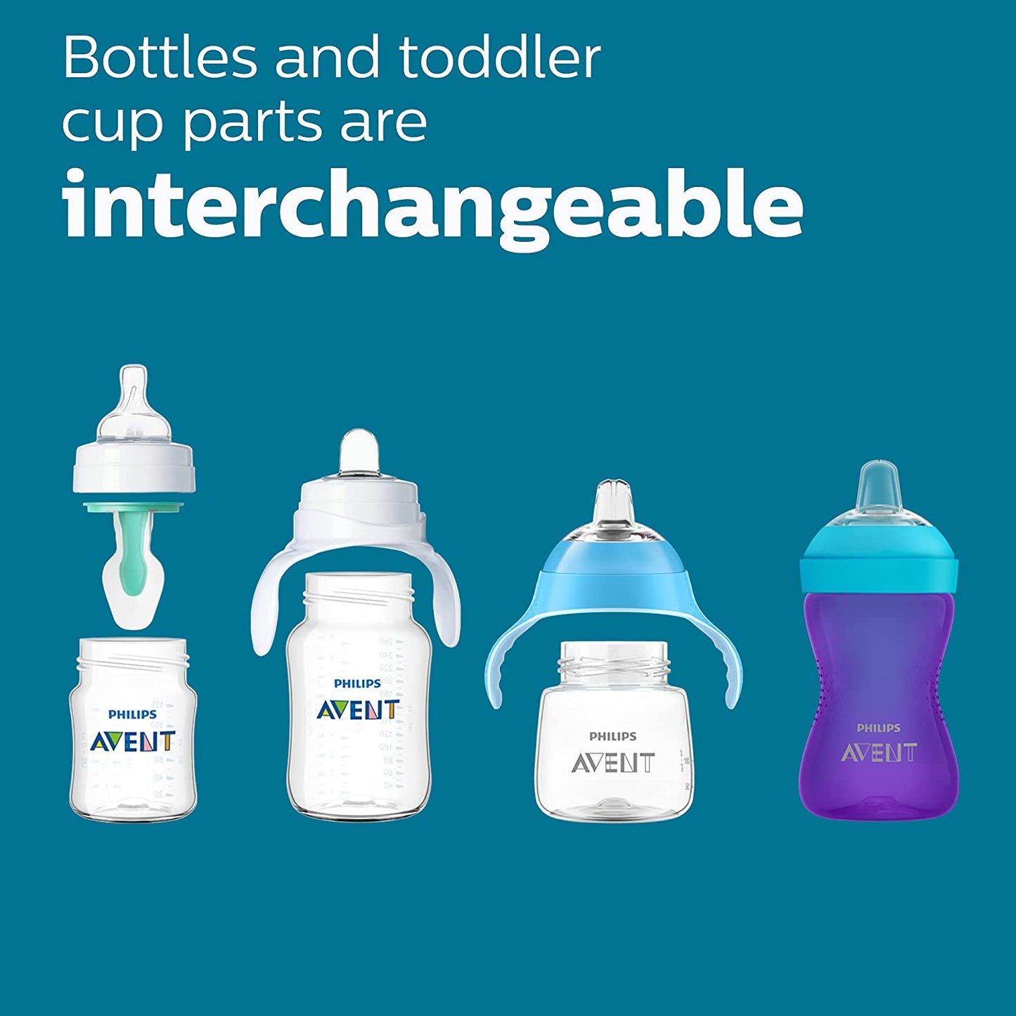 Philips AVENT Anti-Colic Baby Bottle with Airfree Vent Newborn Gift Set with Snuggle, Clear, SCD306/10