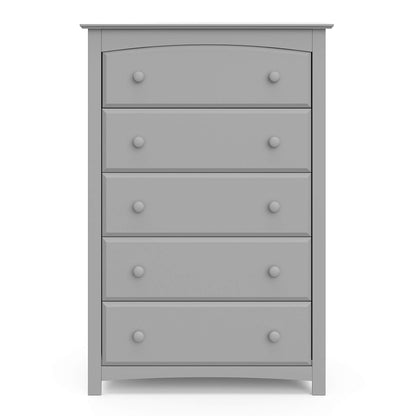 Storkcraft Kenton 5 Drawer Dresser (Pebble Gray) – Dresser for Kids Bedroom, Nursery Dresser Organizer, Chest of Drawers for Bedroom with 5 Drawers, Universal Design for Children’S Bedroom