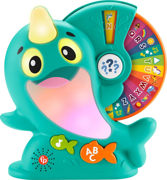 Fisher-Price Toddler Toy Linkimals Learning Narwhal Game for Ages 18+ Months, Compatible Only with Linkimals Items