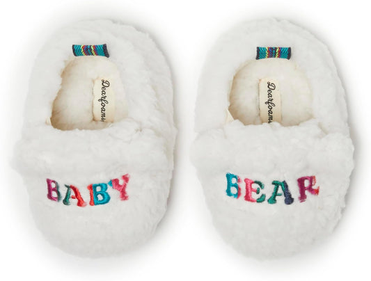 Dearfoams Unisex-Child Easter Basket Stuffers Gifts for Kids Toddler Lil Baby Bear Slipper