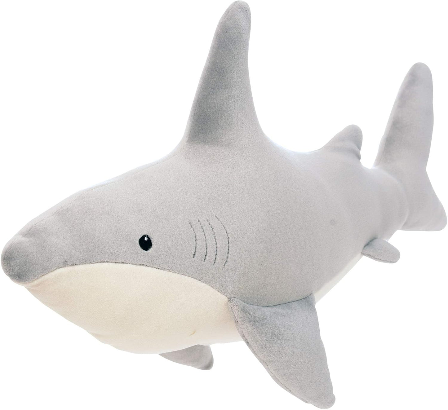 Manhattan Toy Snarky Sharky Velveteen Sea Life Toy Shark Stuffed Animal, 16"