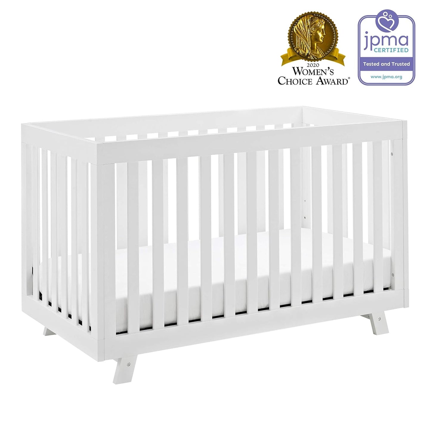 Storkcraft Beckett Convertible Crib (White) – Converts from Baby Crib to Toddler Bed and Daybed, Fits Standard Full-Size Crib Mattress, Adjustable Mattress Support Base