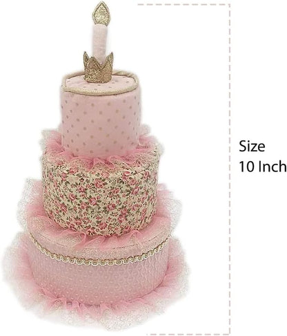 Mon Ami “Marie Antoinette” Birthday Party Cake Stacker – 10” with 3 Tiers, Birthday Cake Pretend Play Set for Toddlers, First Birthday Gift for Kids