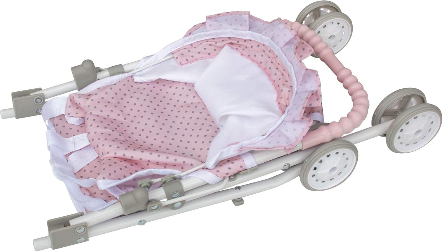 Olivia'S Little World Polka Dots Princess 3-In-1 Baby Doll Nursery Set, Pink/Gray