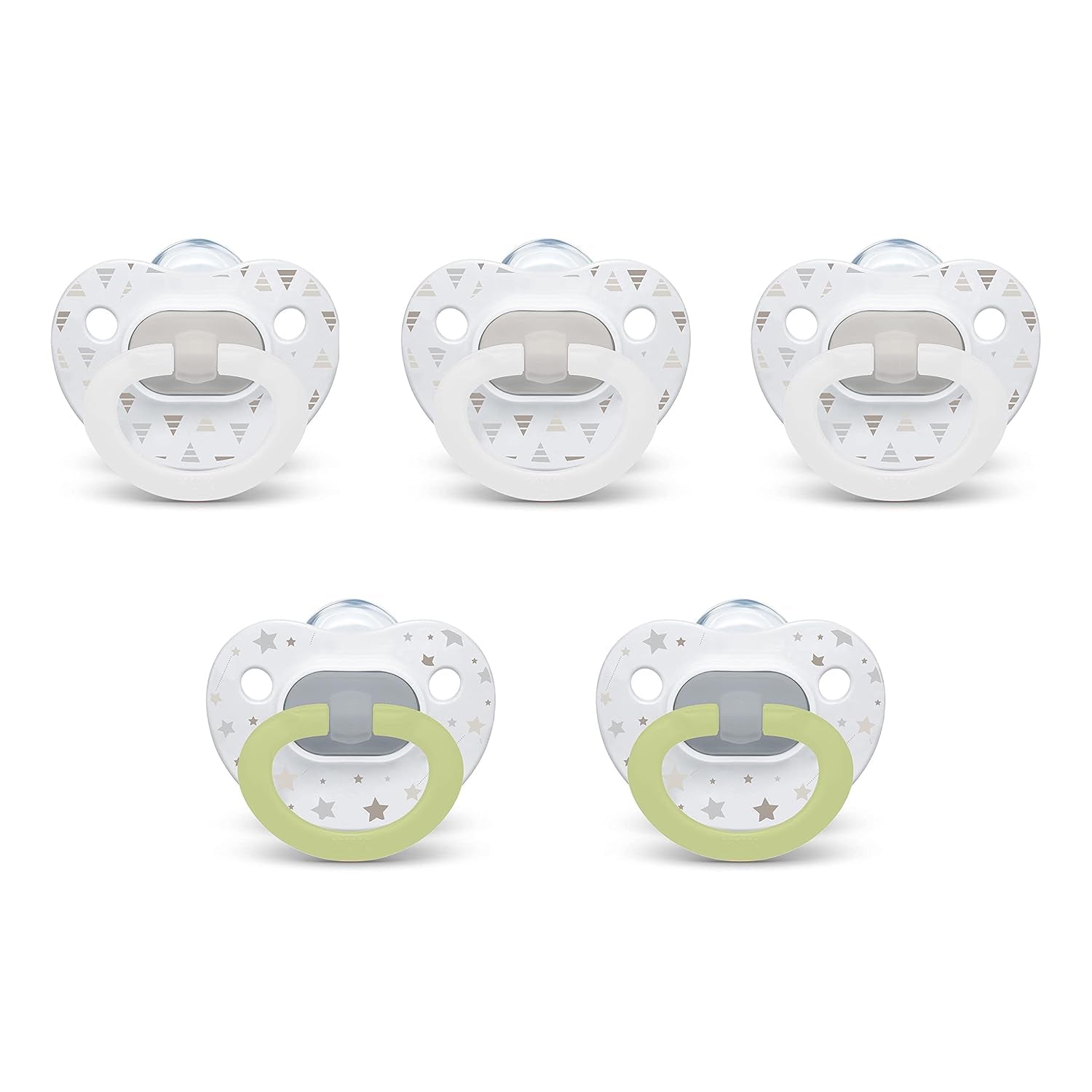 NUK Comfy Orthodontic Pacifiers, Timeless Collection, 0-6 Months, 5 Count