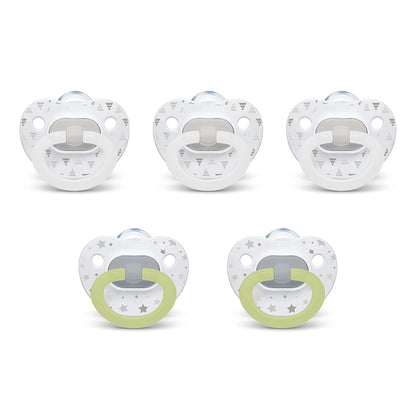 NUK Comfy Orthodontic Pacifiers, Timeless Collection, 0-6 Months, 5 Count