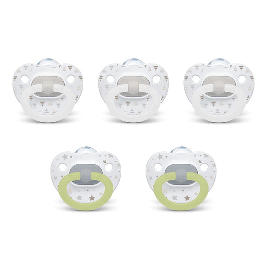 NUK Comfy Orthodontic Pacifiers, Timeless Collection, 0-6 Months, 5 Count