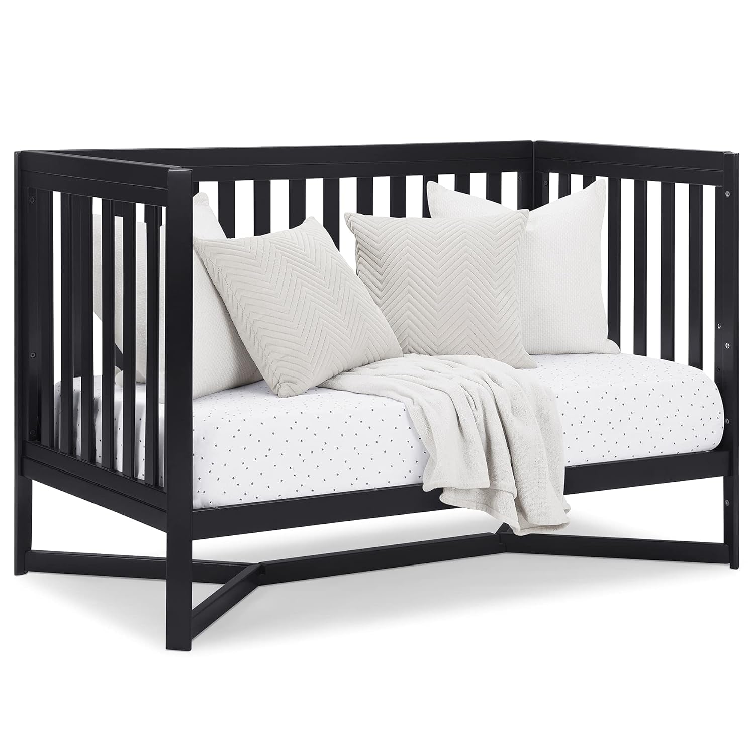 Delta Children Tribeca 4-In-1 Baby Convertible Crib, Midnight Grey