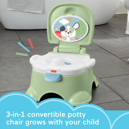 Fisher-Price Toddler Toilet 3-In-1 Puppy Perfection Potty Training Seat and Step Stool with Removable Ring