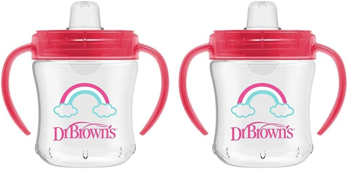 Dr. Brown'S Milestones Soft Spout Sippy Cup with Handles - Pink - 9Oz - 9M+