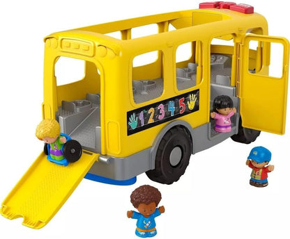 Fisher-Price Little People Toddler Learning Toy, Big Yellow Bus Musical Pull-Along Vehicle for Pretend Play Kids Ages 1+ Years