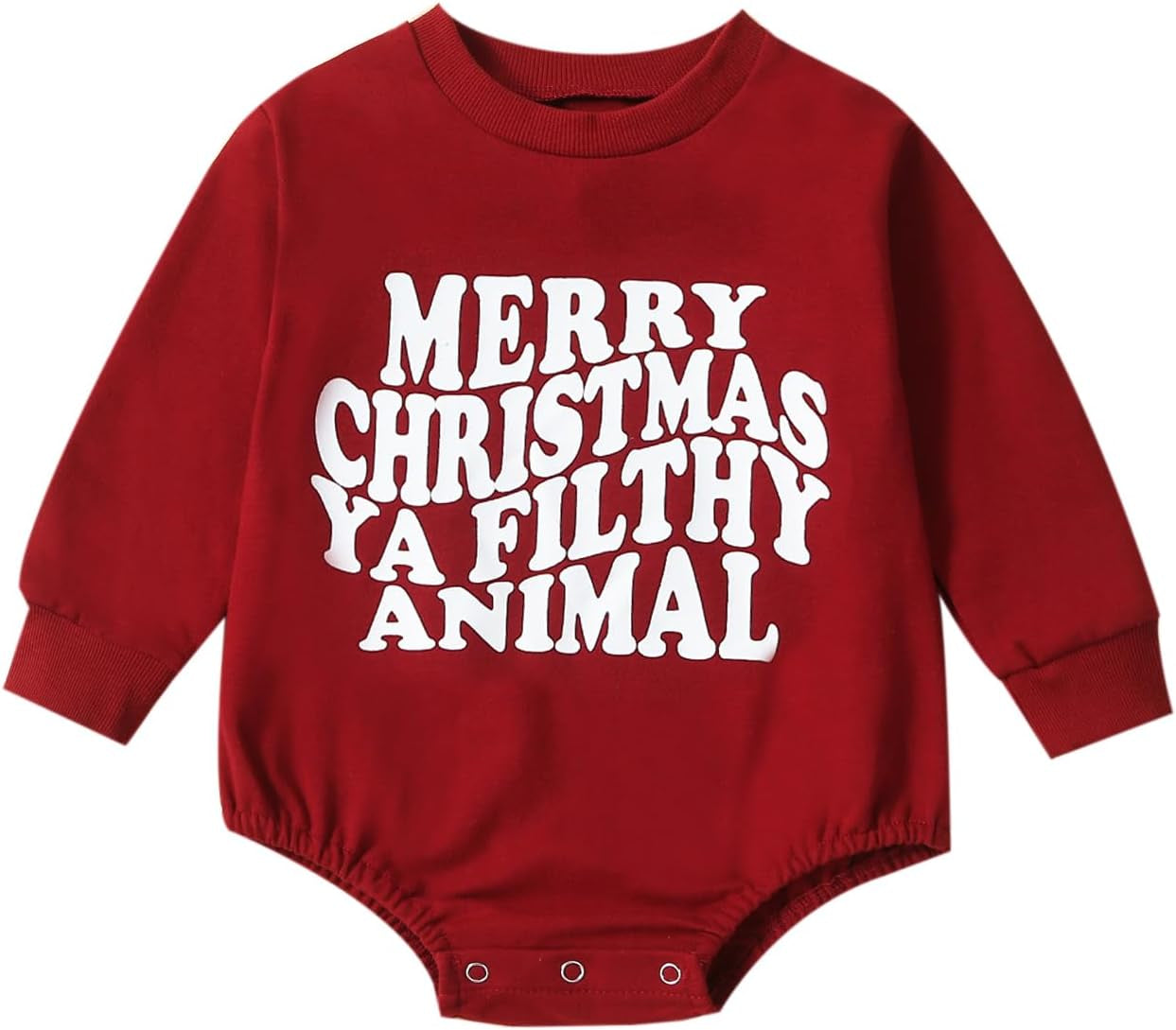 Baby Girl Boy Christmas Clothes Letter Print Sweatshirt Romper Infant Long Sleeve Bubble Romper Winter Outfit