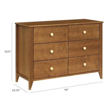 Babyletto Sprout 3-Drawer Changer Dresser with Removable Changing Tray in Chestnut and Natural, Greenguard Gold Certified