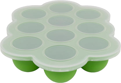 Weesprout Silicone Freezer Tray with Clip on Lid Perfect Food Storage Container for Homemade Baby Food, Vegetable, Fruit Purees, and Breast Milk (Bright Yellow, Ten 1.5 Ounce Sections)