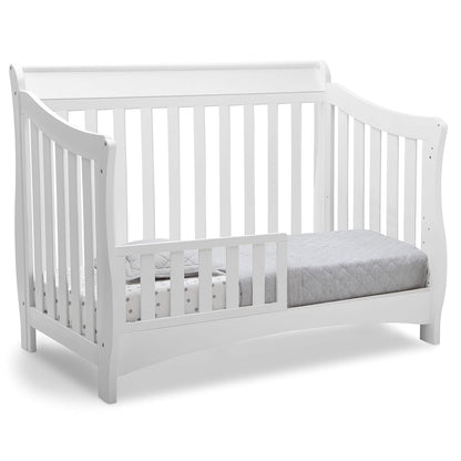 Delta Children Bentley S Series 4-In-1 Convertible Baby Crib, White