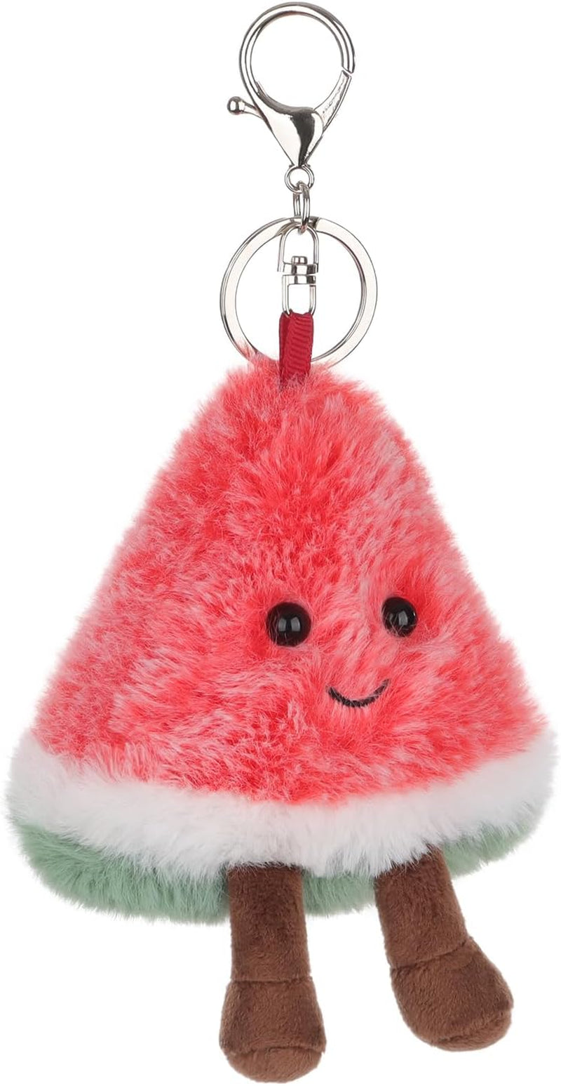 Apricot Lamb Watermelon Cute Keychain, Soft Stuffed Plush Keychain Toys for Kids’ Backpack, Purse, 3.5Inches