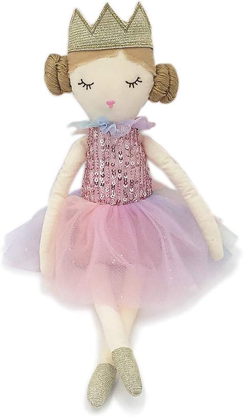 MON AMI Magali Rainbow Princess – 15”, Soft & Elegant Stuffed Plush Princess Doll for Kids of All Ages, Use as Toy or Room Decor, Great Gift for Christmas